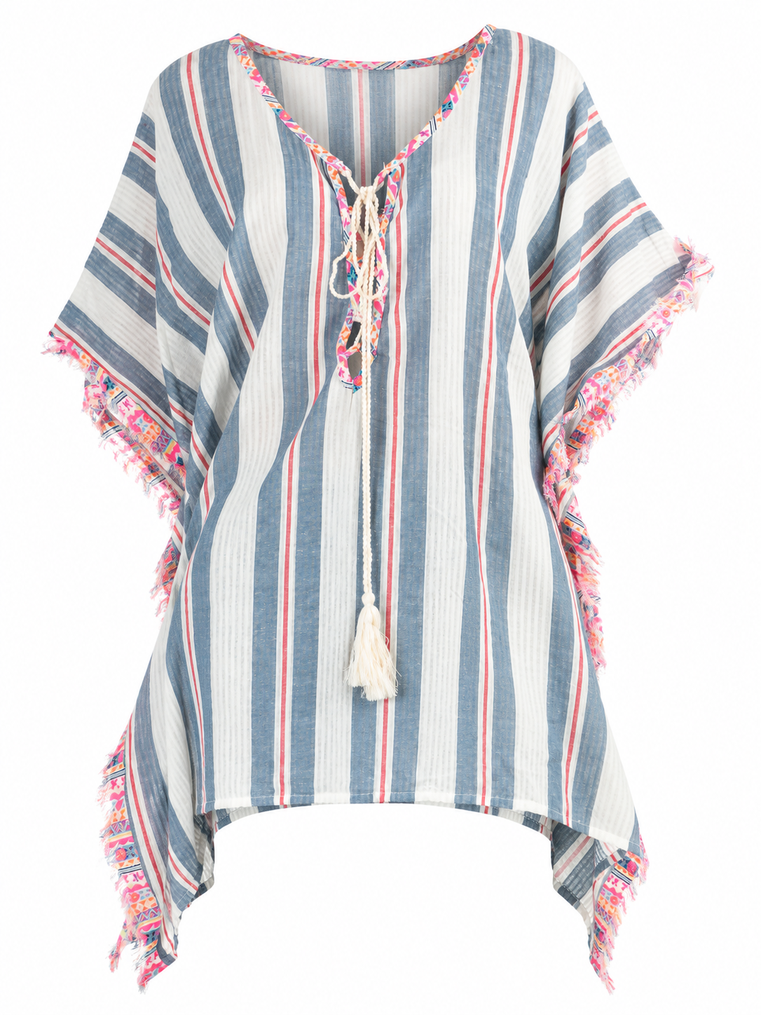 PONCHO JACQUARD  - BLU